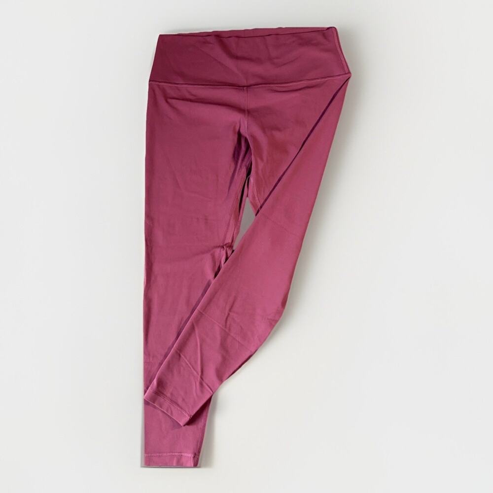 Lululemon Wunder Under Leggings Women's 30.5x28 Burgundy High Rise Yoga Pants